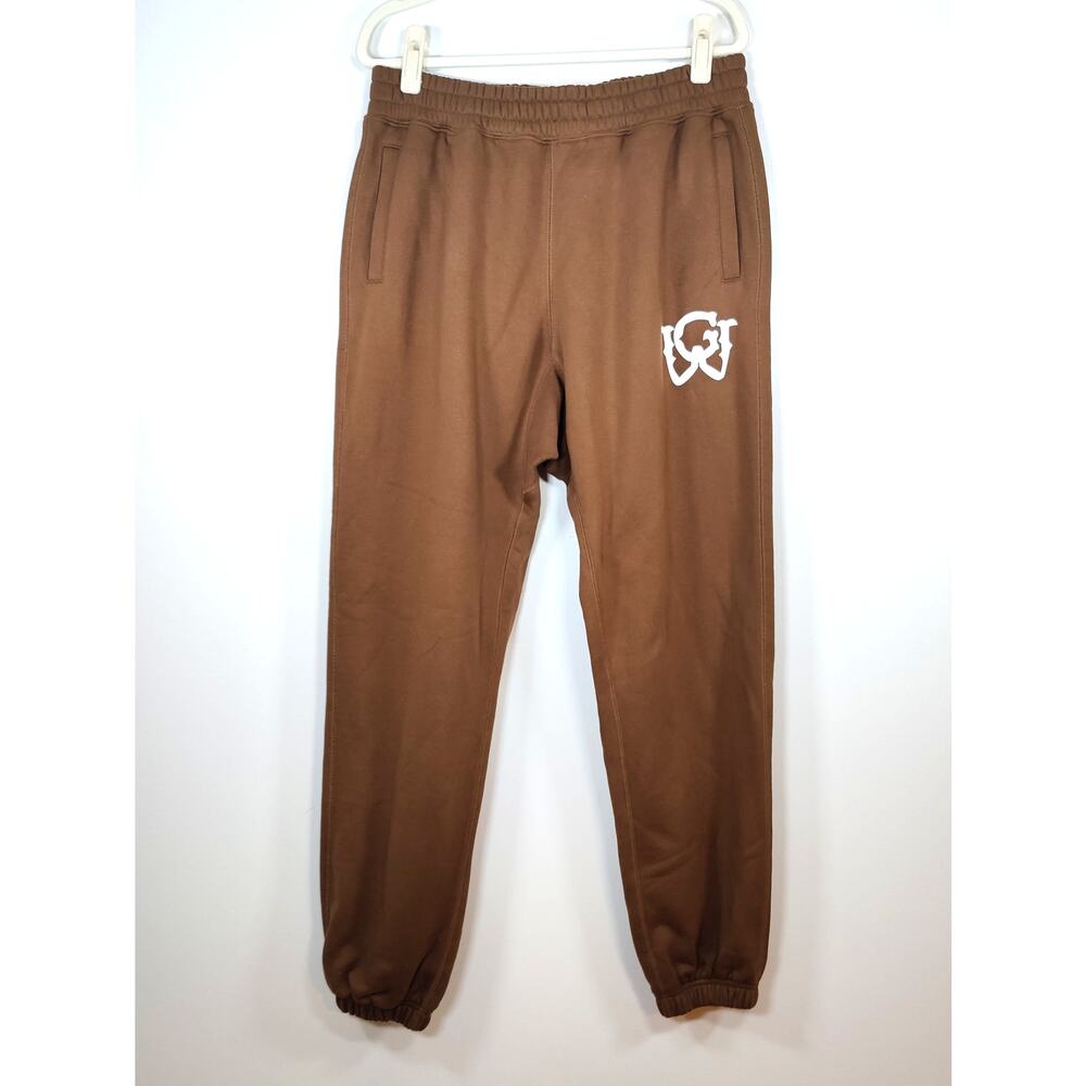 Golf Wang Cotton‎ Blend Fleece Jogger Sweatpants Brown Logo Graphic Mens L